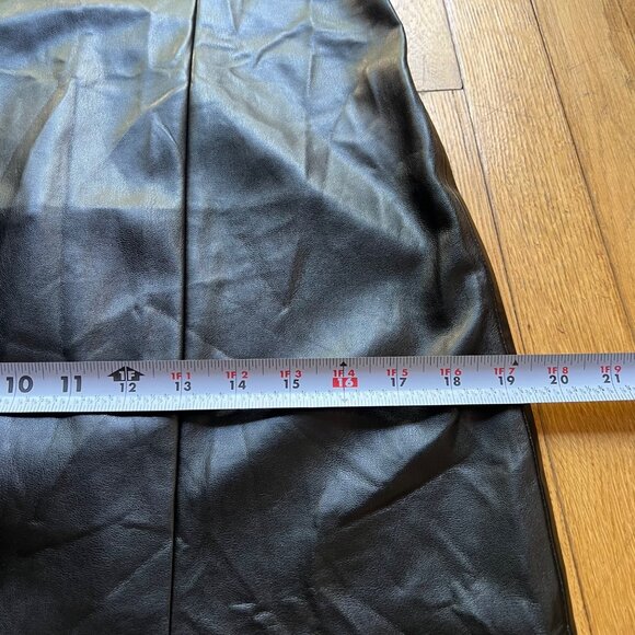 House Of Harlow 1960 Size L Vamp Black Faux Leather Sleeveless Slit Midi Dress - Picture 7 of 16